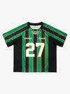 Original Retro Striped Spliced Sports Jersey T-Shirt - 2422 