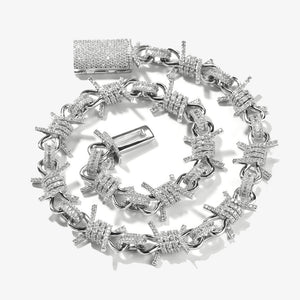 Punk Style Knot Hotfix Rhinestone Bracelet 