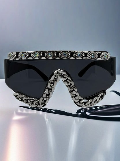 Chain-Embellished Sunglasses 