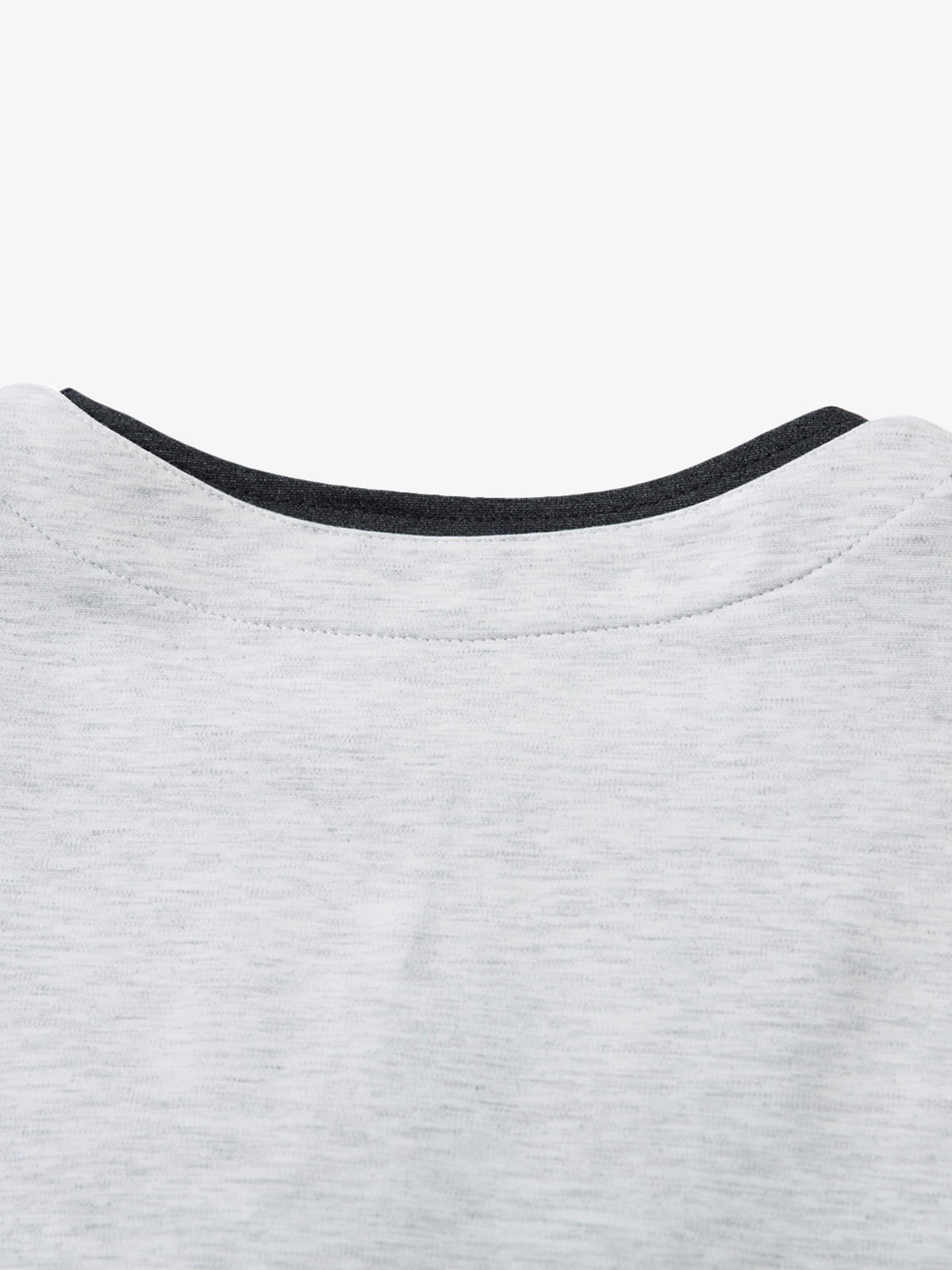 Contrast Color Stitching Faux Two-Piece T-shirt 