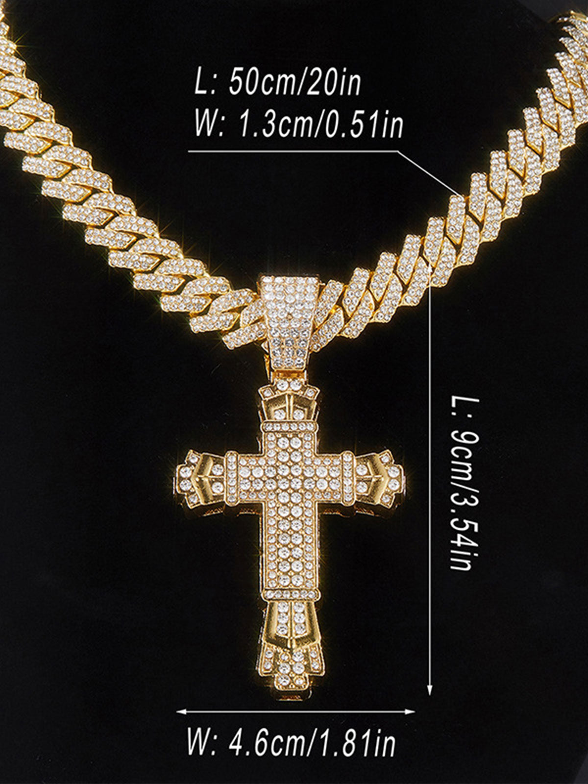 Thesupermade Diamond Cross Necklace - 1970 