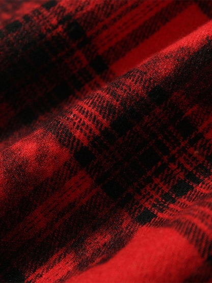 Street Creative Pin Print Plaid Shirt 