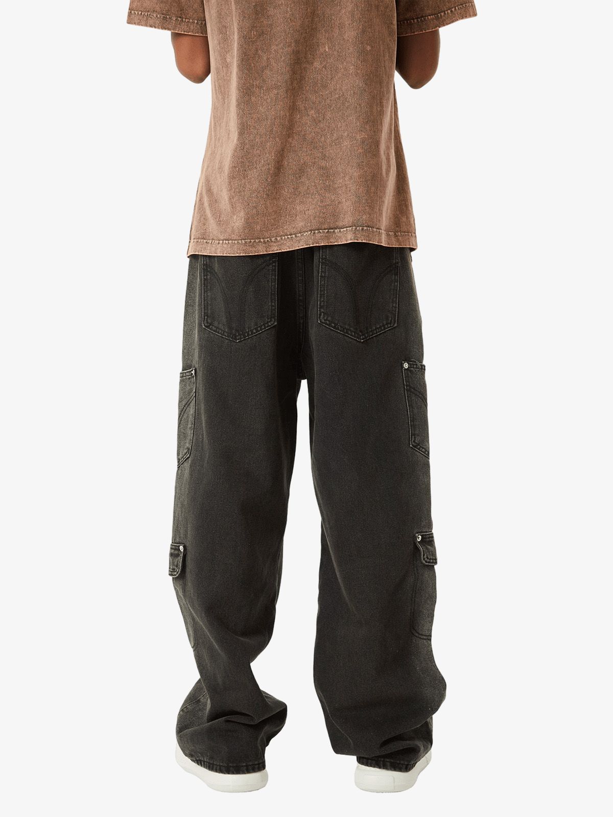 Thesupermade Multi-pocket Zipper Design Washed Hip-Hop Jeans - 2112 