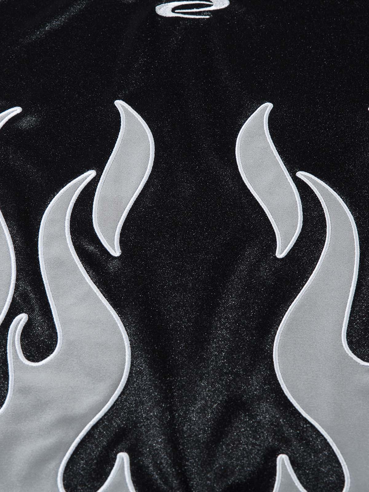Street Flame Embroidery POLO T-Shirt 