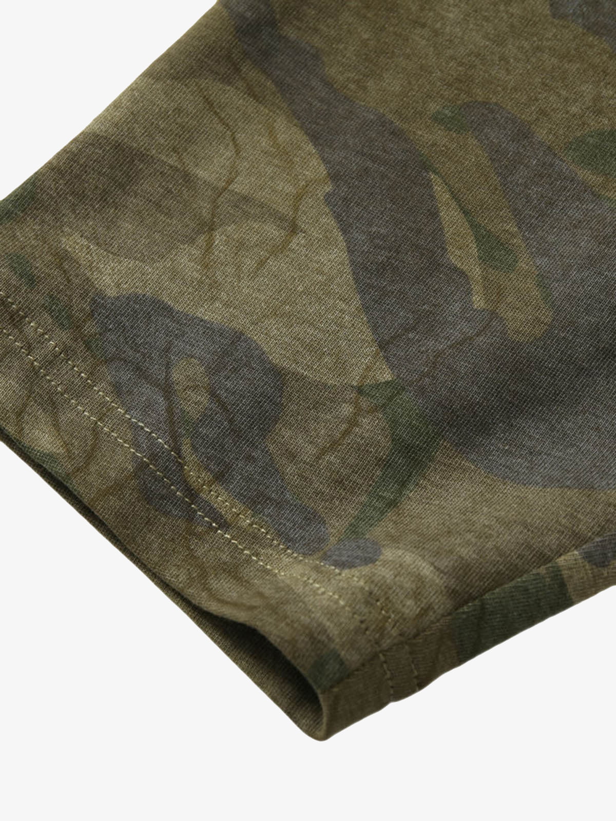 Camouflage Spliced Faux Two-Piece Long-sleeve T-shirt 