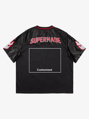 Original Flame Print Football Jersey T-Shirt 