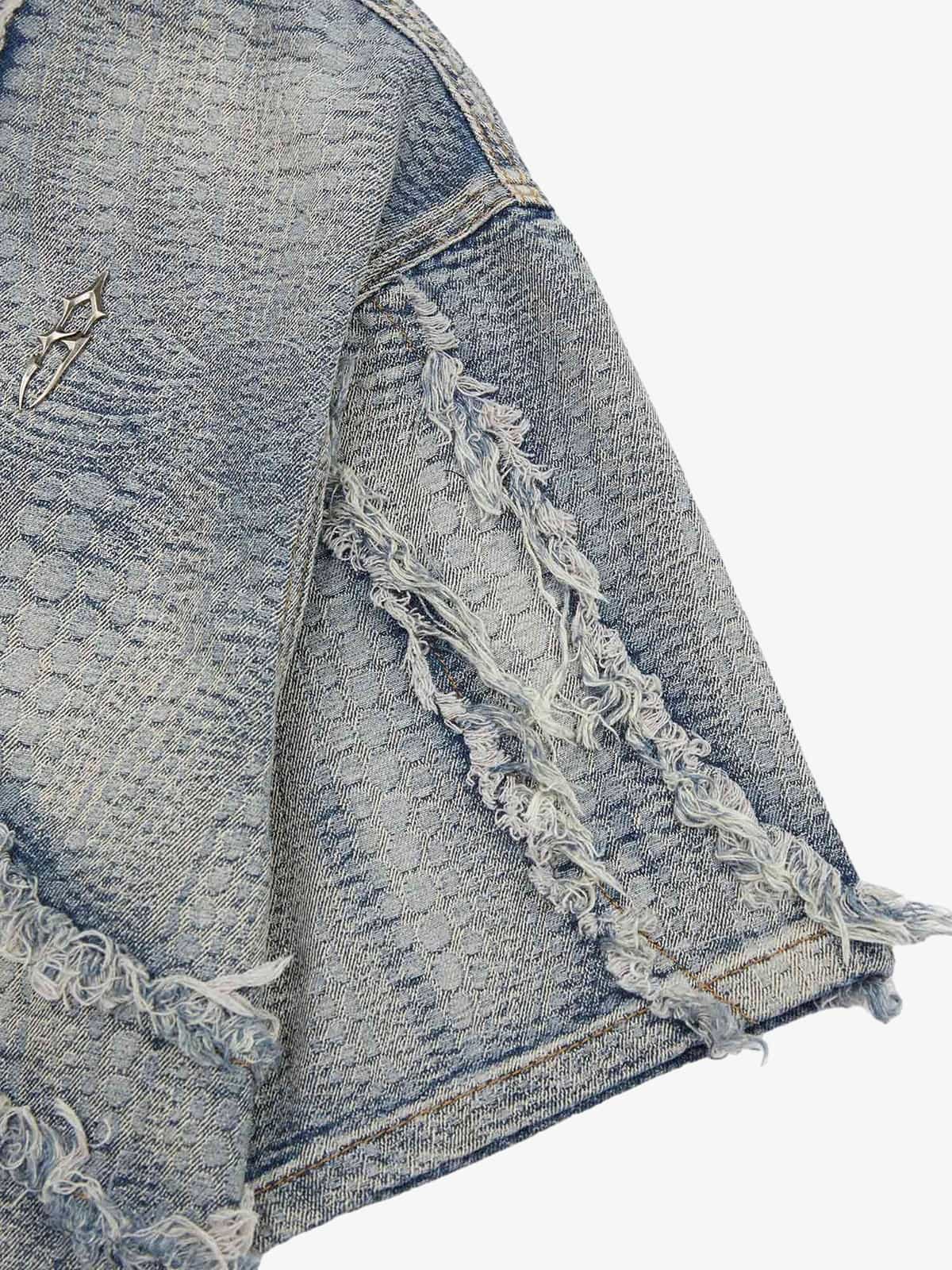 Washed Raw Edge Denim Shirt - 2064 