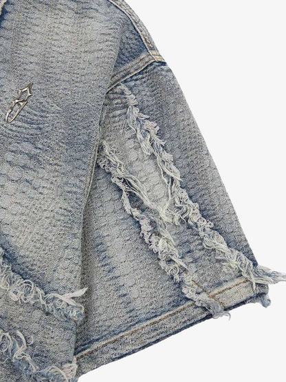 Washed Raw Edge Denim Shirt - 2064 
