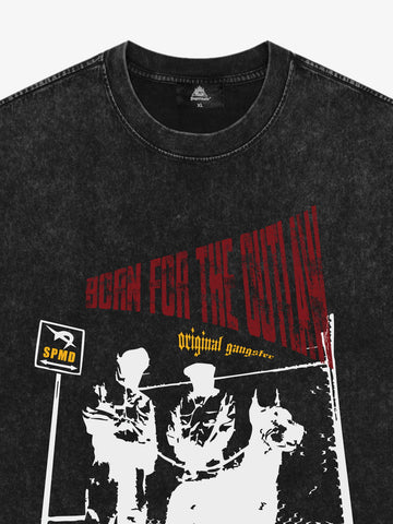 Original “Born for the Outlaw” Graphic Print T-Shirt 