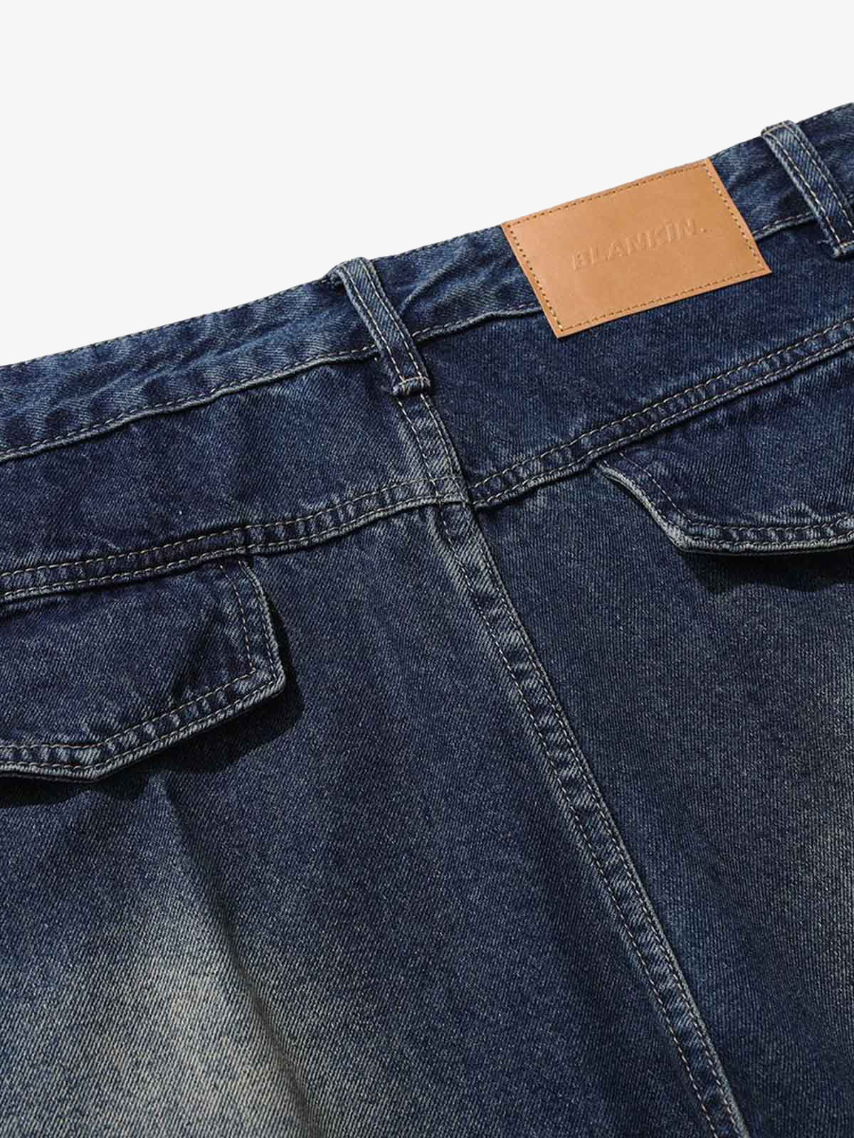 Heavy Washed Workwear Baggy Barrel Jeans - 2337 