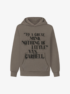 Smudge-Dyed Letter Print Hoodie 