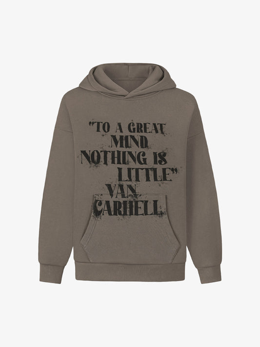 Smudge-Dyed Letter Print Hoodie 