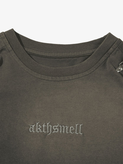Thesupermade Washed Embroidered Street Rap T-Shirt - 2102 