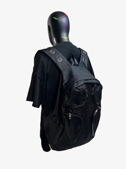 Metal Partition Multi-Pocket Nylon Backpack 