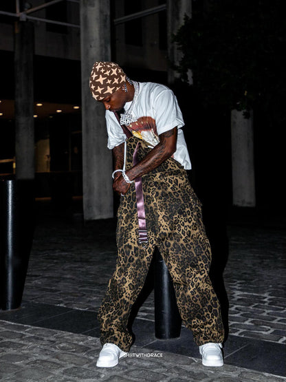 Thesupermade Leopard Print Street Style Workwear Overalls - 2020 