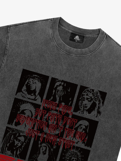 Original Saint Slogan Graphic T-Shirt 