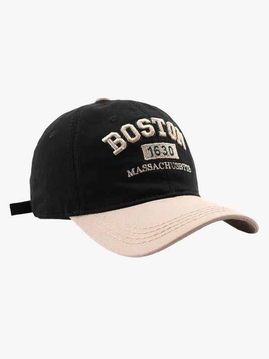 Thesupermade Retro Colorblocked Monogrammed Embroidered Cap 