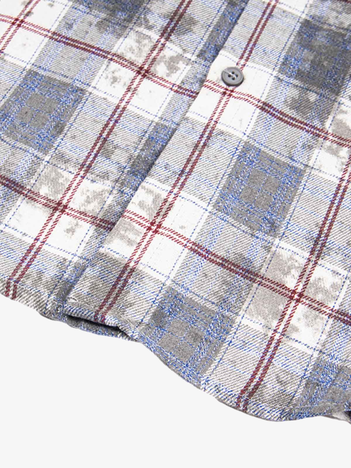 Retro Cleanfit Patch Embroidered Plaid Shirt 