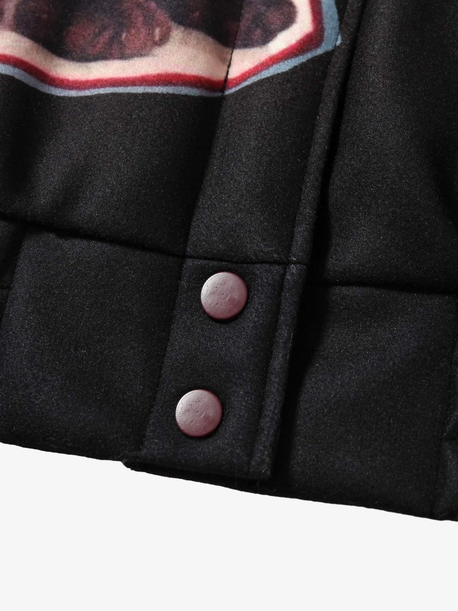 Thesupermade Siamese Cat Embroidery Leather Bomber Jacket - 2217 