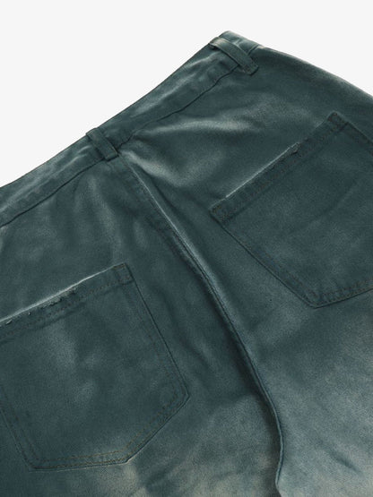 Thesupermade Gradient Dip Dye Wash Multi-Pocket Cargo Jeans - 2276 