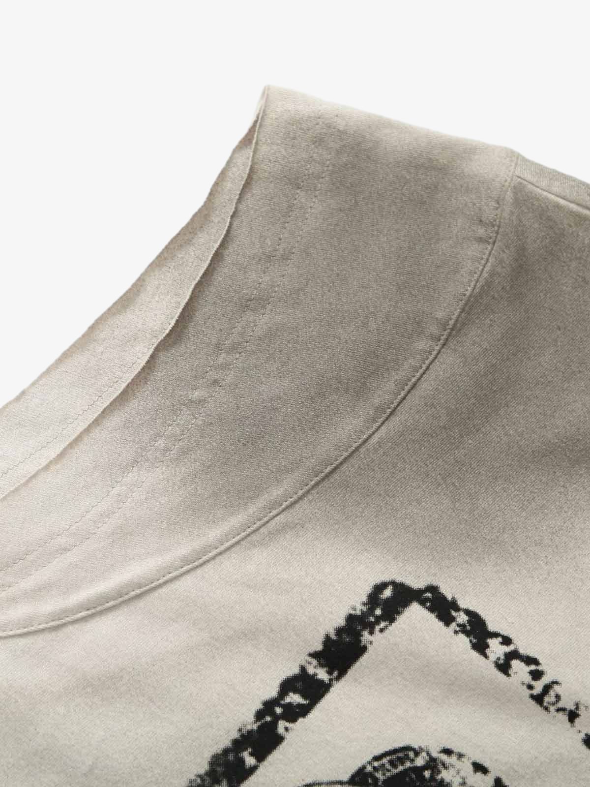 Vintage Washed Graphic Distressed Vest 