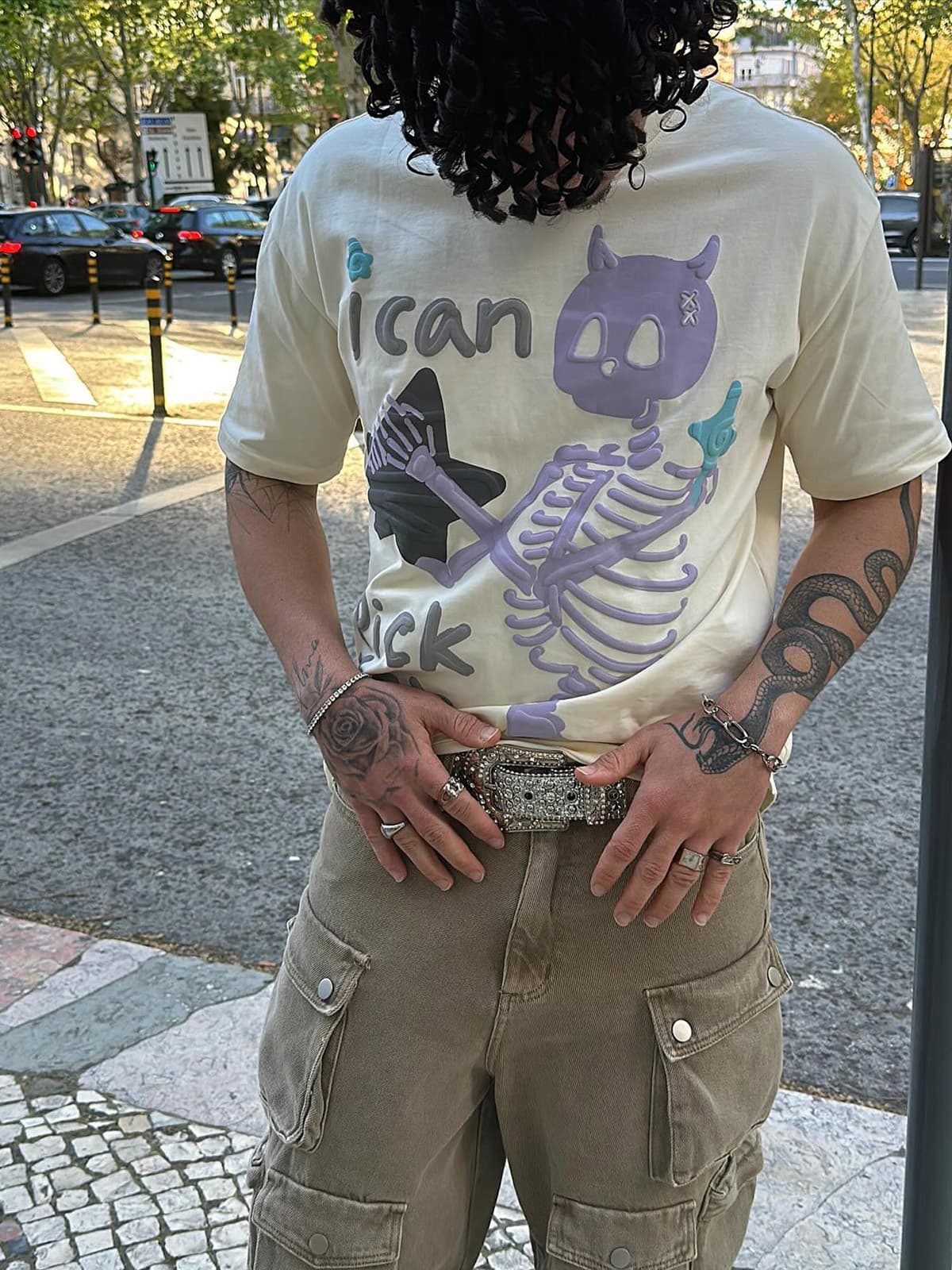 Made Retro Skull Letter Foam T-shirt | Thesupermade®