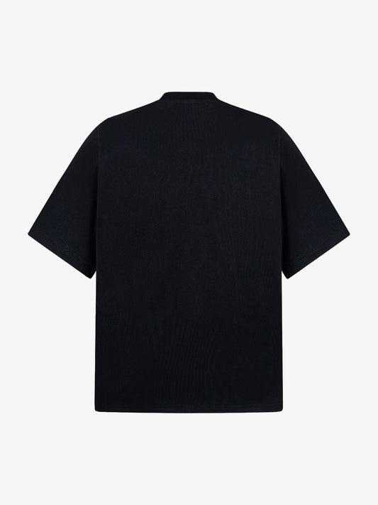 Oversized Embroidered Floral Letter T-Shirt 