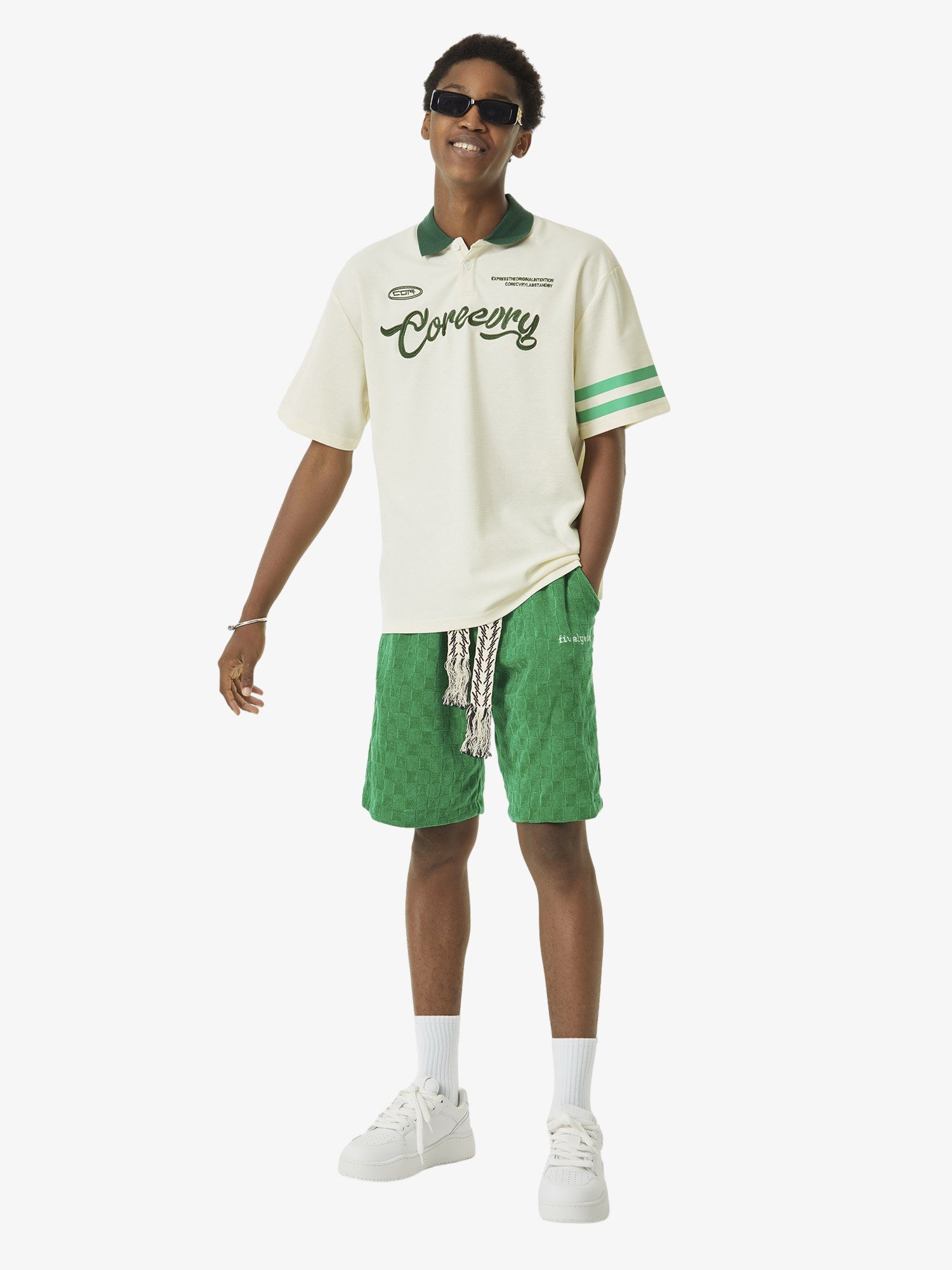 Thesupermade Embroidered Corduroy Shorts -1181 