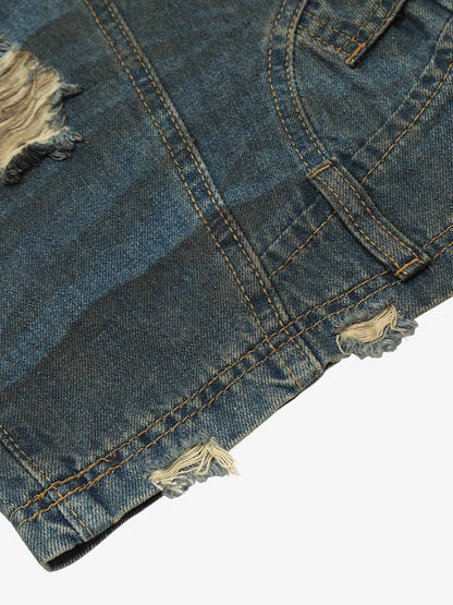 Dirty Dyed Washed Straight Jeans 