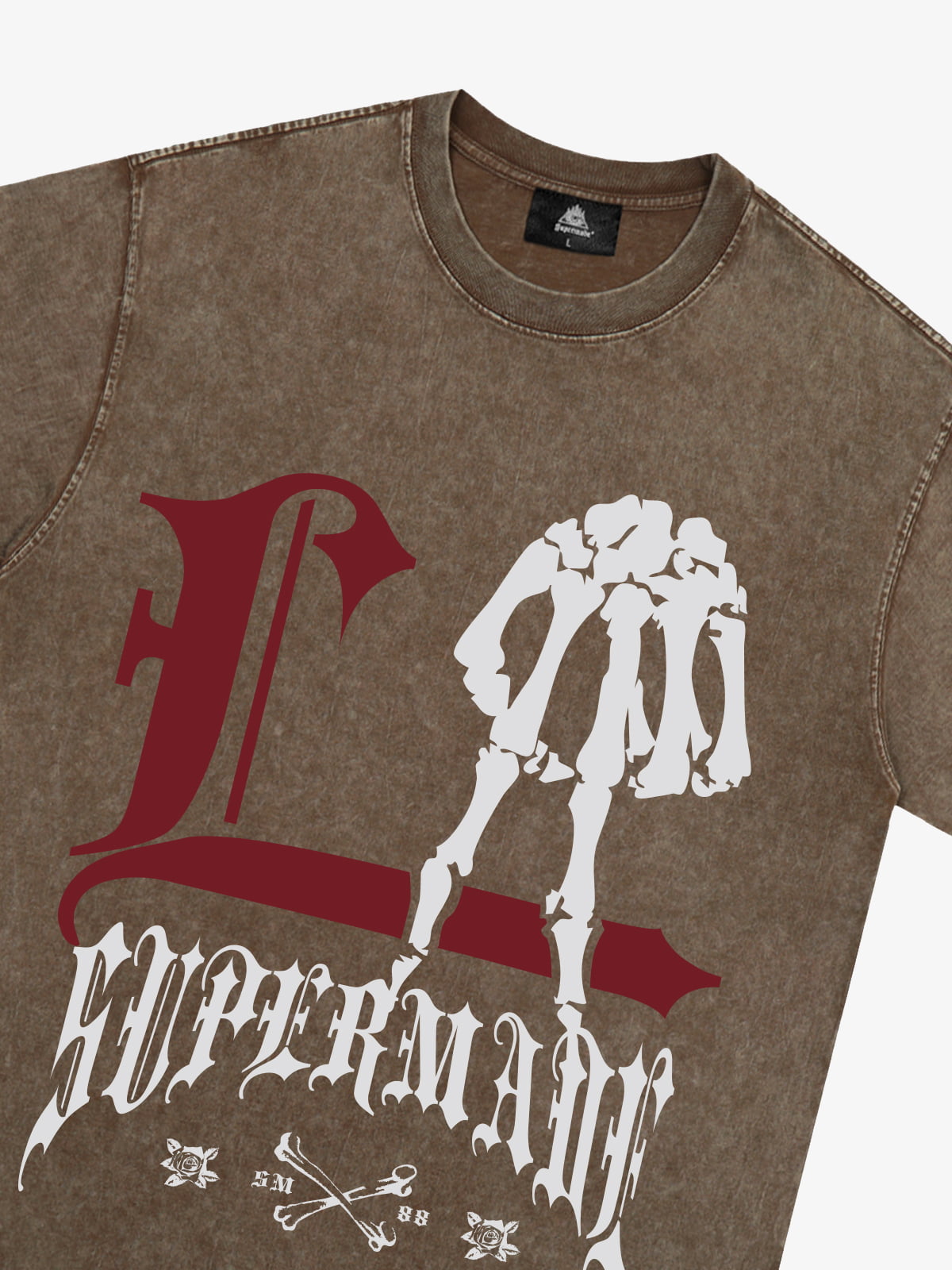 Original Gothic Skeleton Graphic Print T-Shirt 