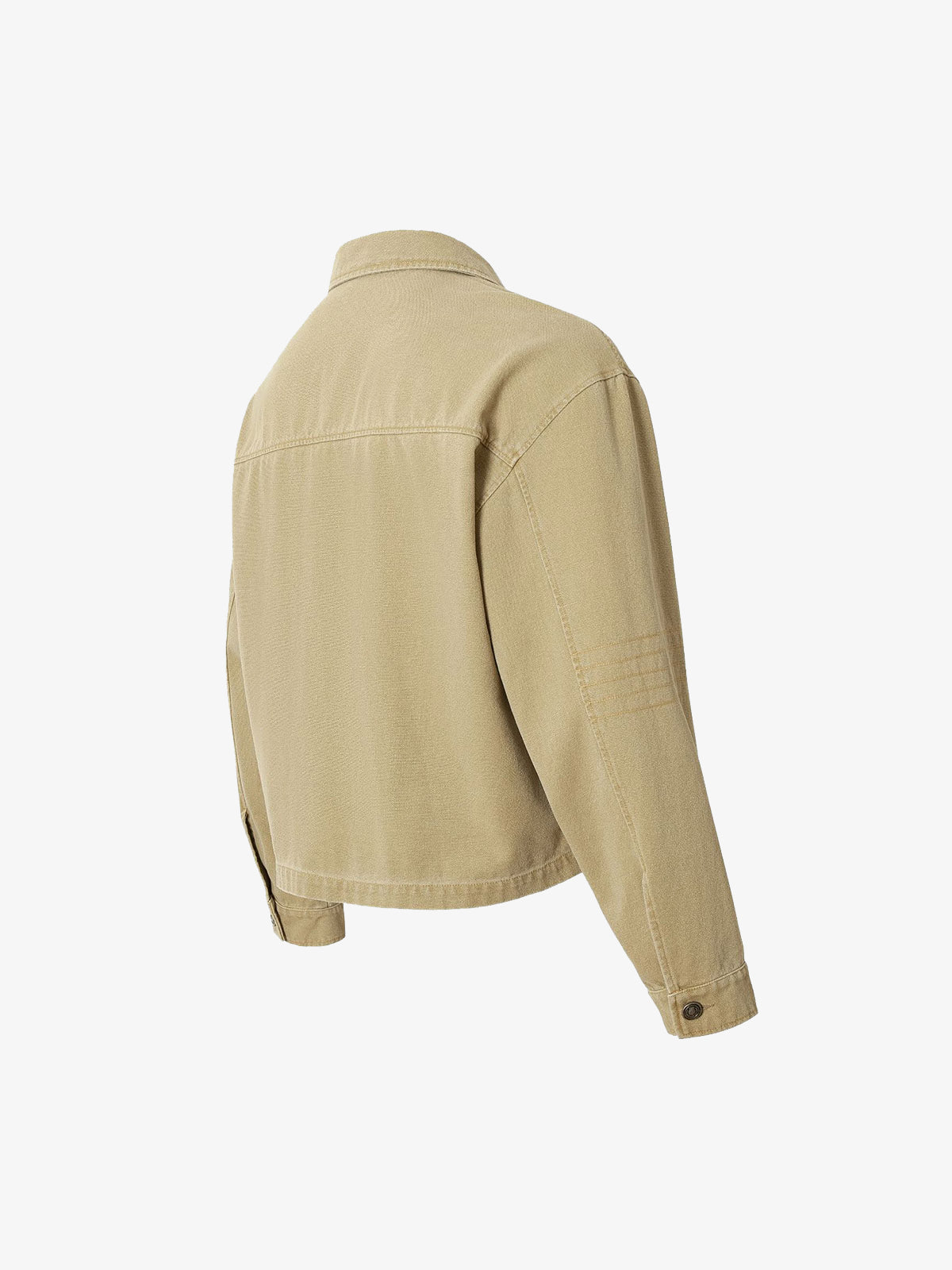 Washed Graffiti Zip Up Workwear Jacket 