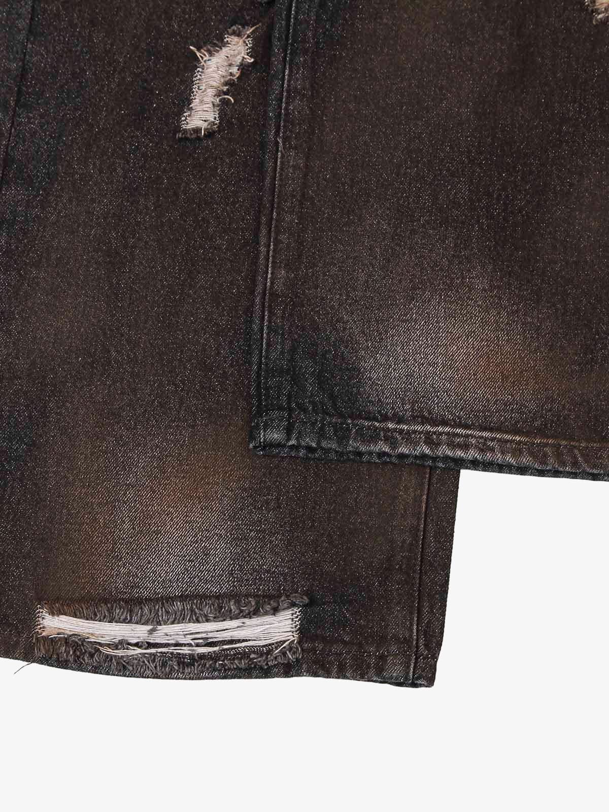 Thesupermade Washed Ripped Baggy Jeans 
