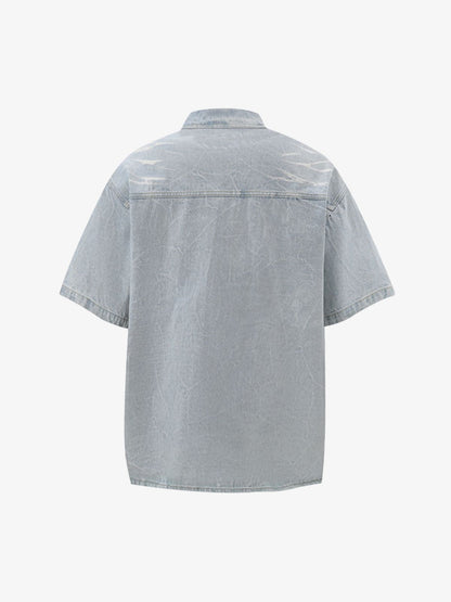 Short Sleeve Shirt & Shorts Denim Set 