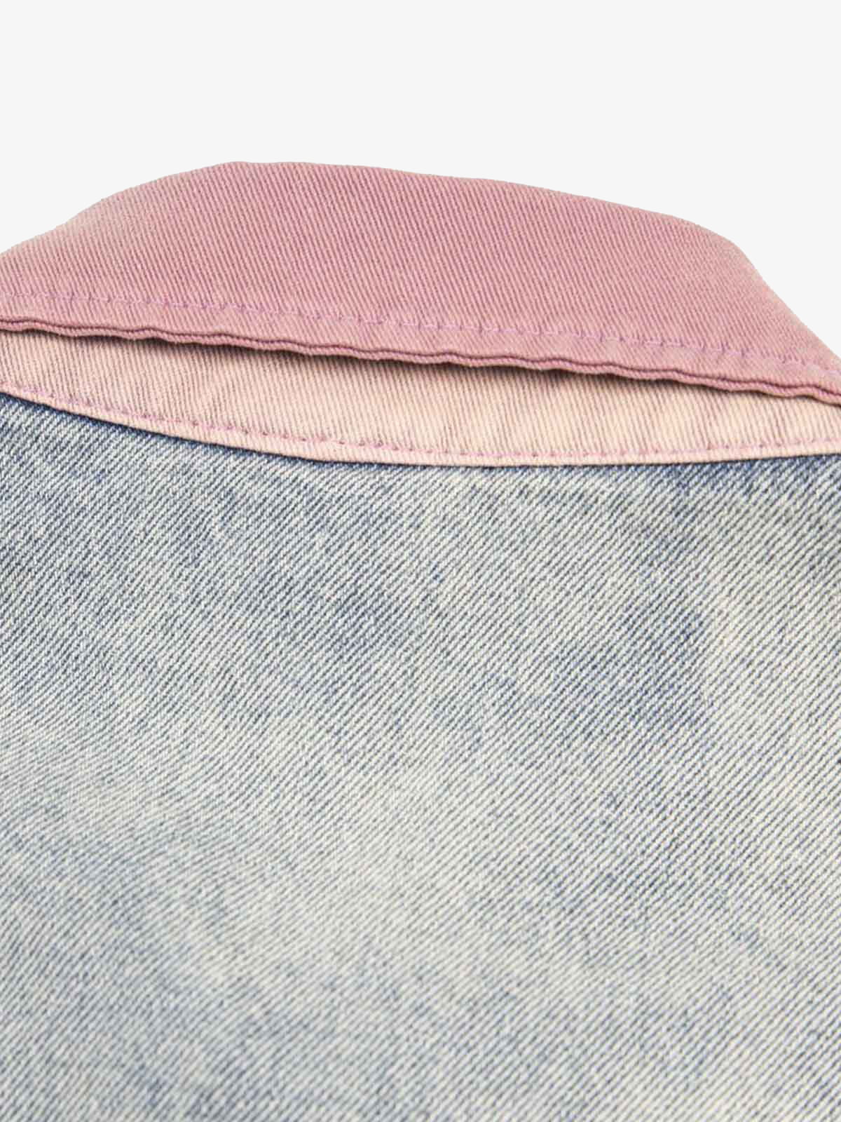 Embroidered Patch Denim Shirt 