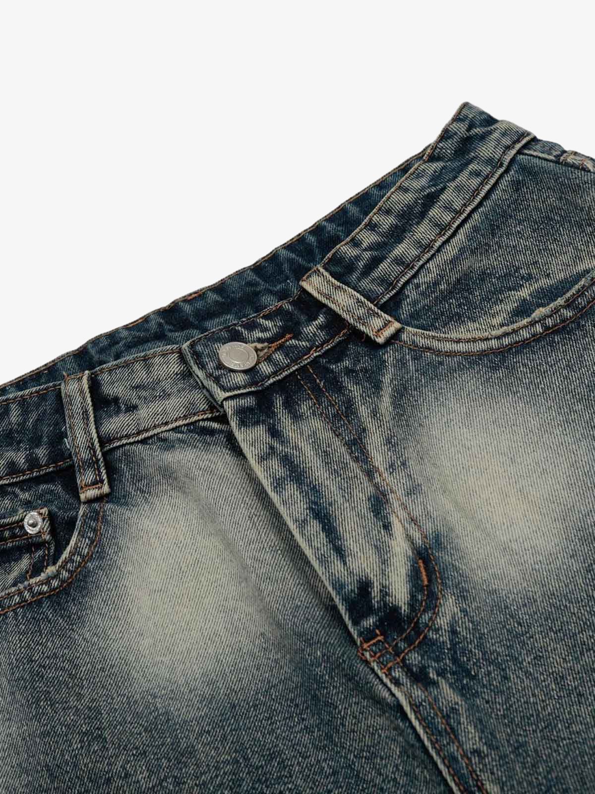 Retro Spray Monkey Washed Baggy Jorts 