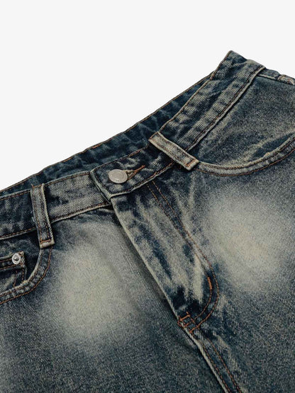 Retro Spray Monkey Washed Baggy Jorts 