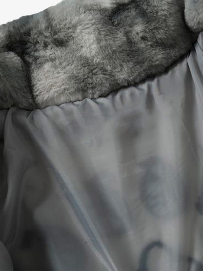 Heavy-Duty Faux Lambswool Tie-Dye Urban Jacket - 1558 