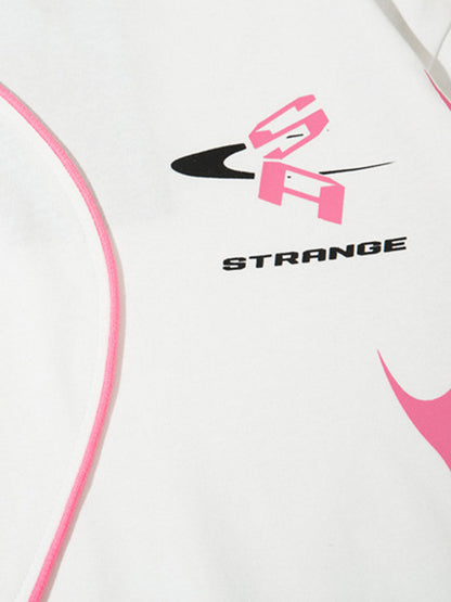 Thesupermade High Street Motorcycle Print Asymmetric T-shirt 
