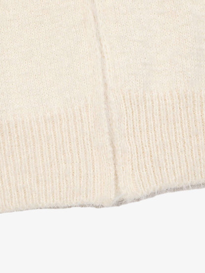 Thesupermade Star Knit Hooded Zip Up Cardigan Sweater 
