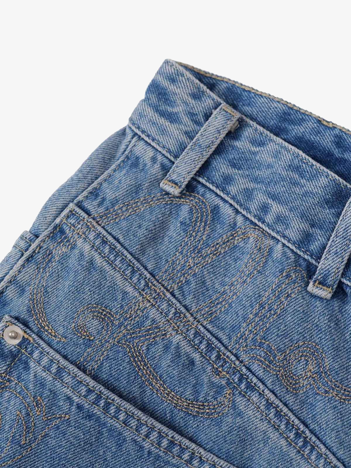 Washed Cleanfit  Barrel Jeans 