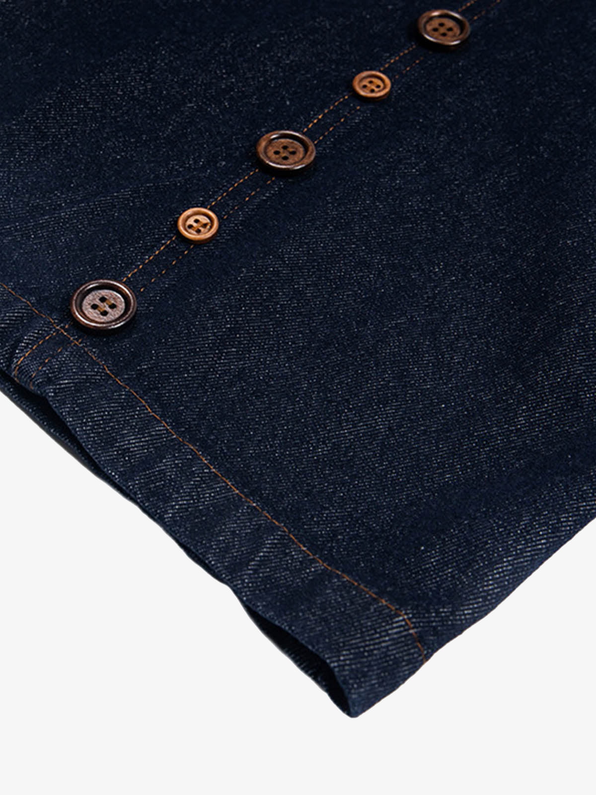 Button Embroidered Barrel Jeans 
