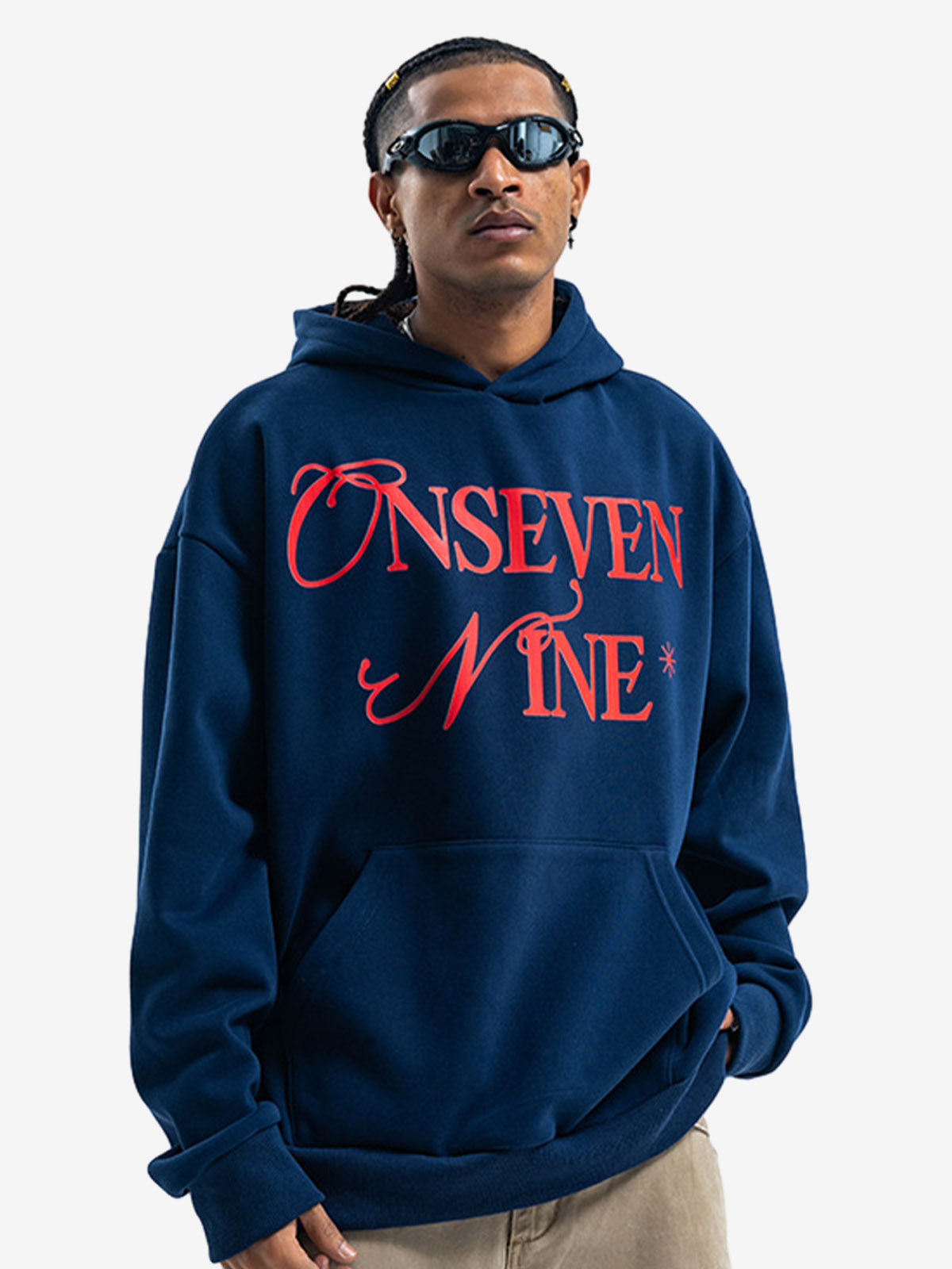 Basic Letter Print Fleece Hoodie 