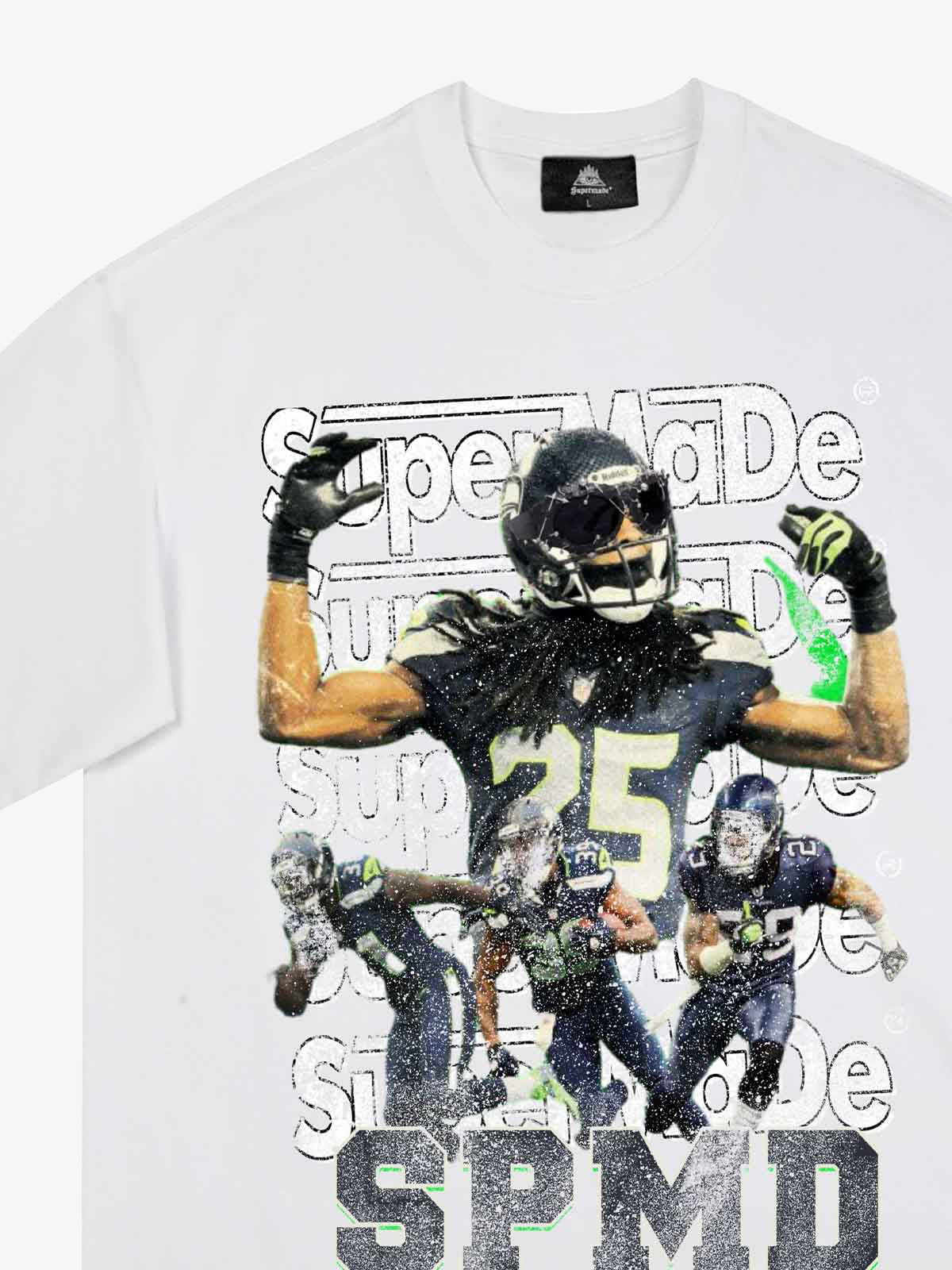 Super Bowl Football Print T-shirt - 2309 