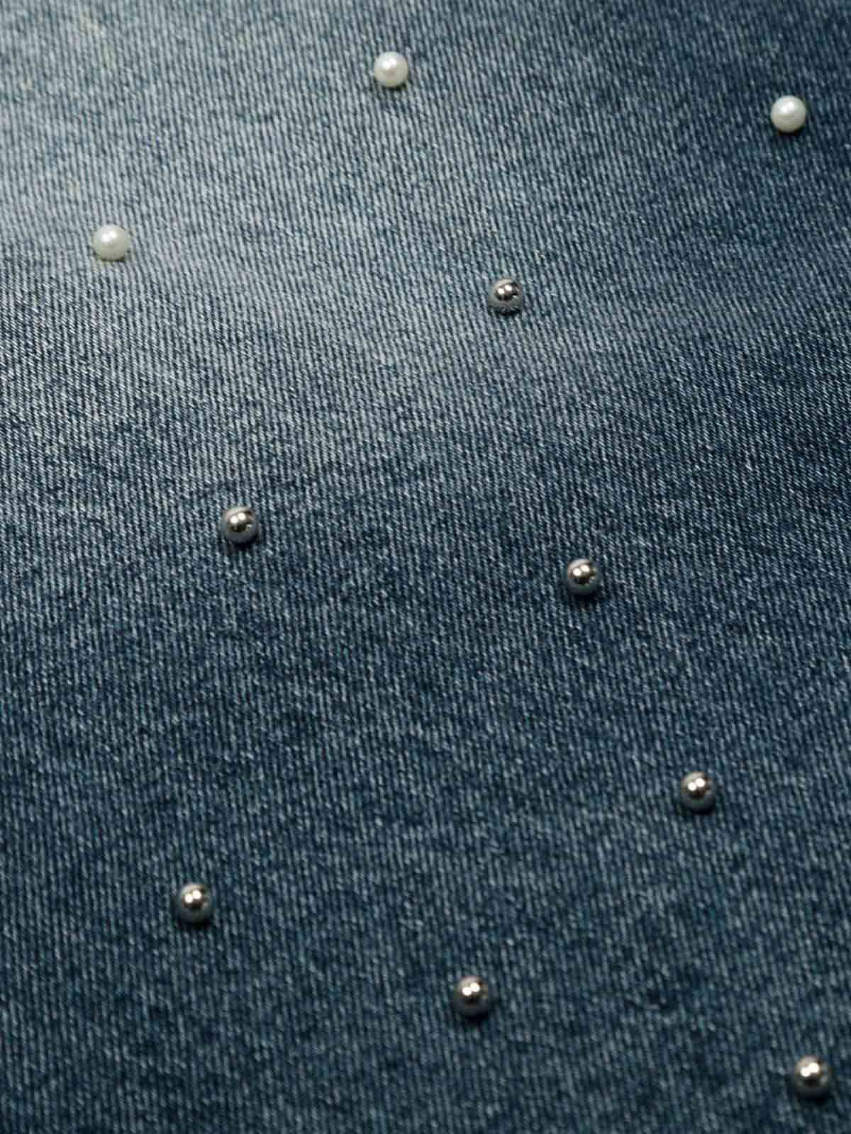 Washed Studded Denim Jorts 