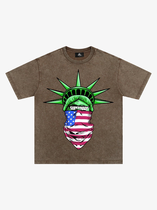 Orginal Fun Statue of Liberty Independence Day T-shirt 