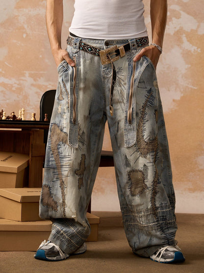 RO Style Washed Barrel Jeans - 2421 