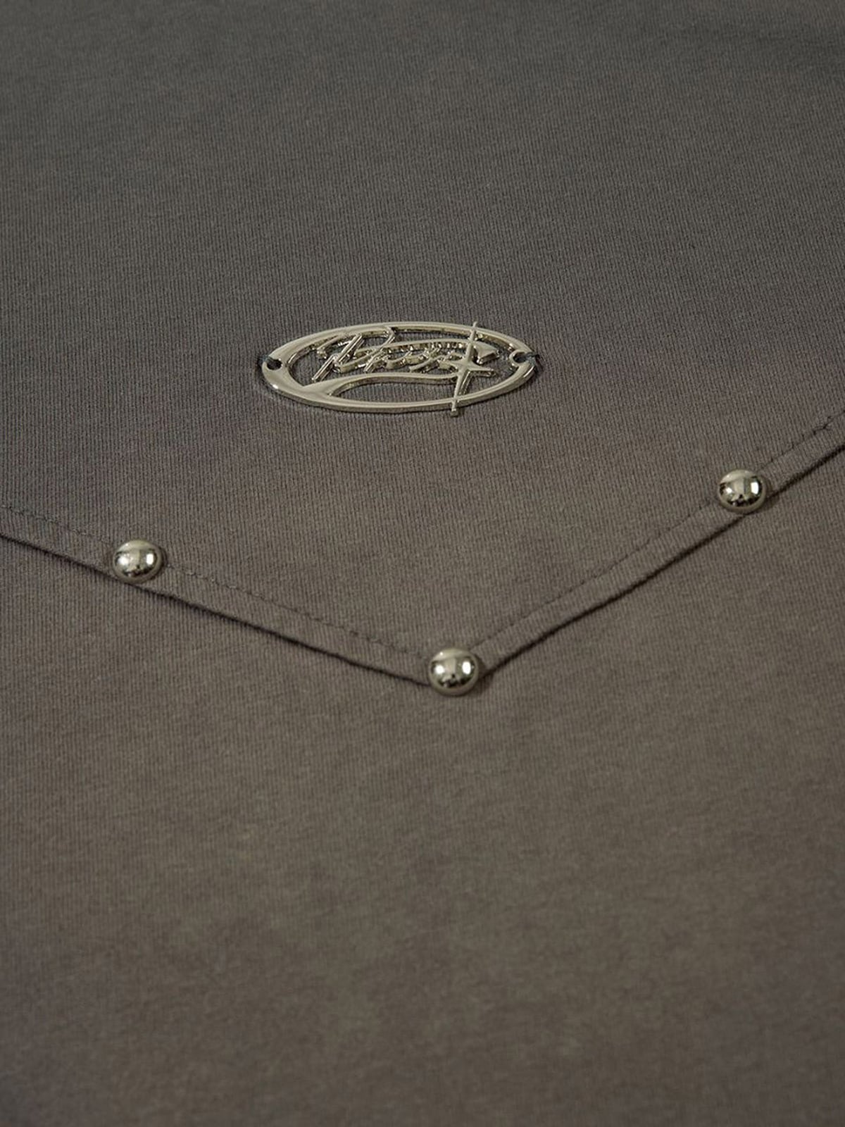 Vintage Washed Stitching Rivets T-shirt 