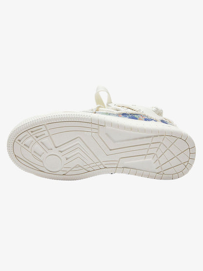 Destruction Series Tassel Contrast Color Sneakers - 2356 