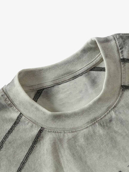 Street Dirty Dyed Gradient Motorcycle T-shirt 