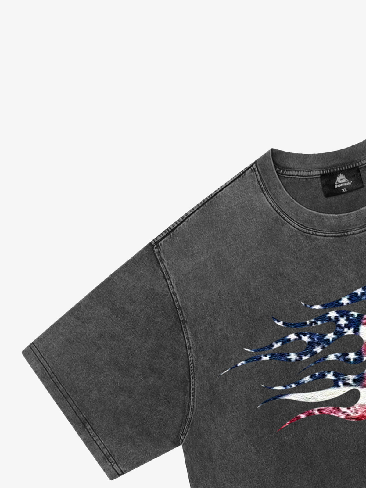 Original Patriotic Flame Graphic T-Shirt 